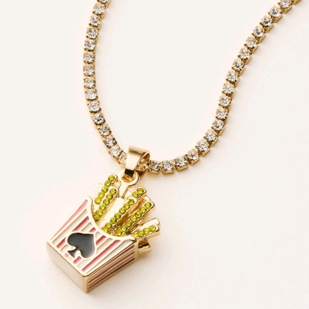 French Fry Charm Tennis Necklace - kate spade new york x Target Gold